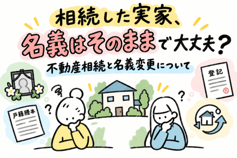 相続した実家、名義はそのままで大丈夫？不動産相続と名義変更について